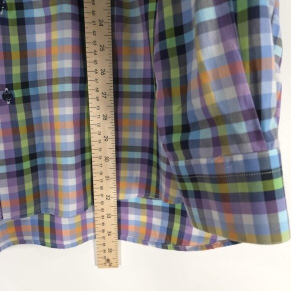 St. CROIX MADE IN ITALY 🇮🇹 Multicolor Plaid Long Sleeve Button Down Shirt XXL - Picture 6 of 10